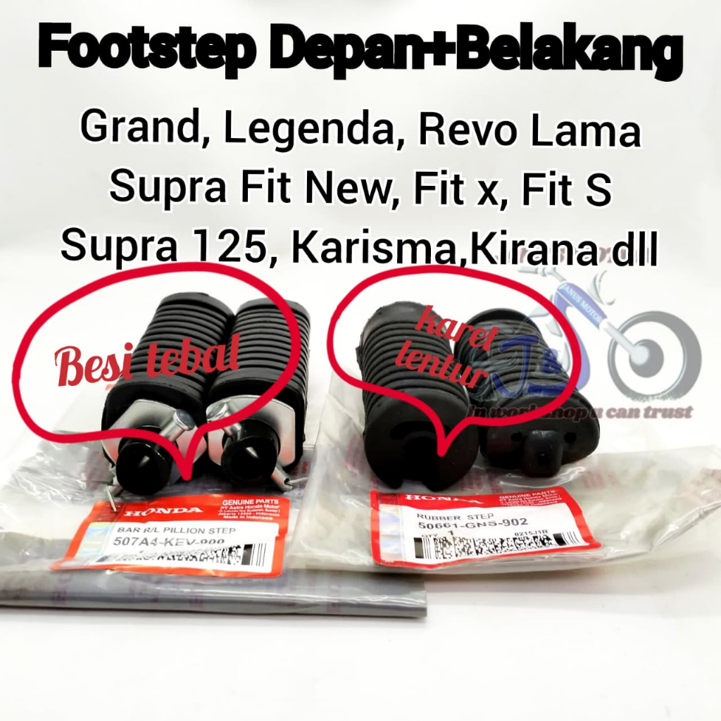 Jual Footsetp Depan Belakang Grand Supra 125 Kirana Karisma Legenda ...