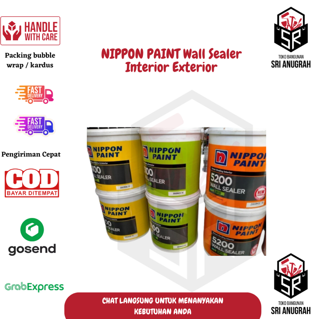 Jual NIPPON PAINT Cat Dasar Warna Putih Wall Sealer Interior Exterior ...