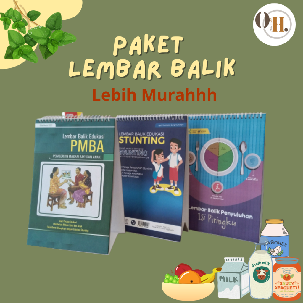 Jual Paket Lembar Balik PMBA, Stunting, Isi Piringku - Gizi - Paket ...