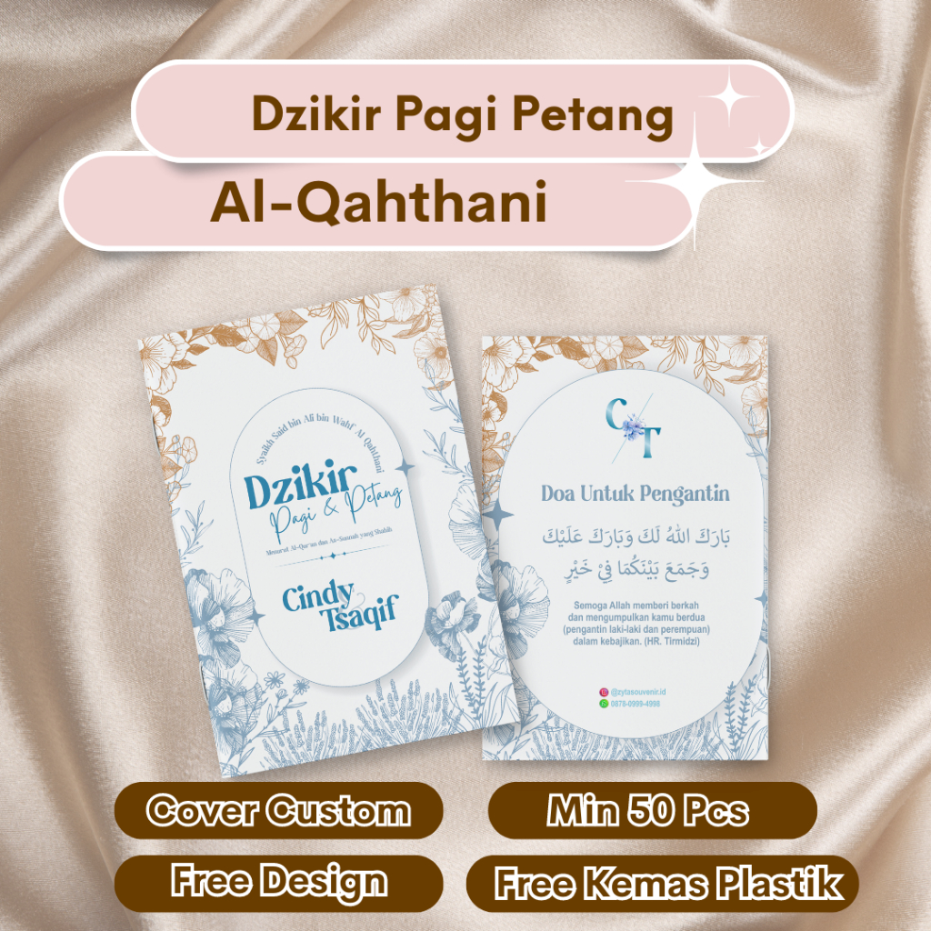 Jual Buku Dzikir Zikir Pagi Petang Al Qathani Sesuai Sunnah Cover Custom Buku Doa Dan Dzikir