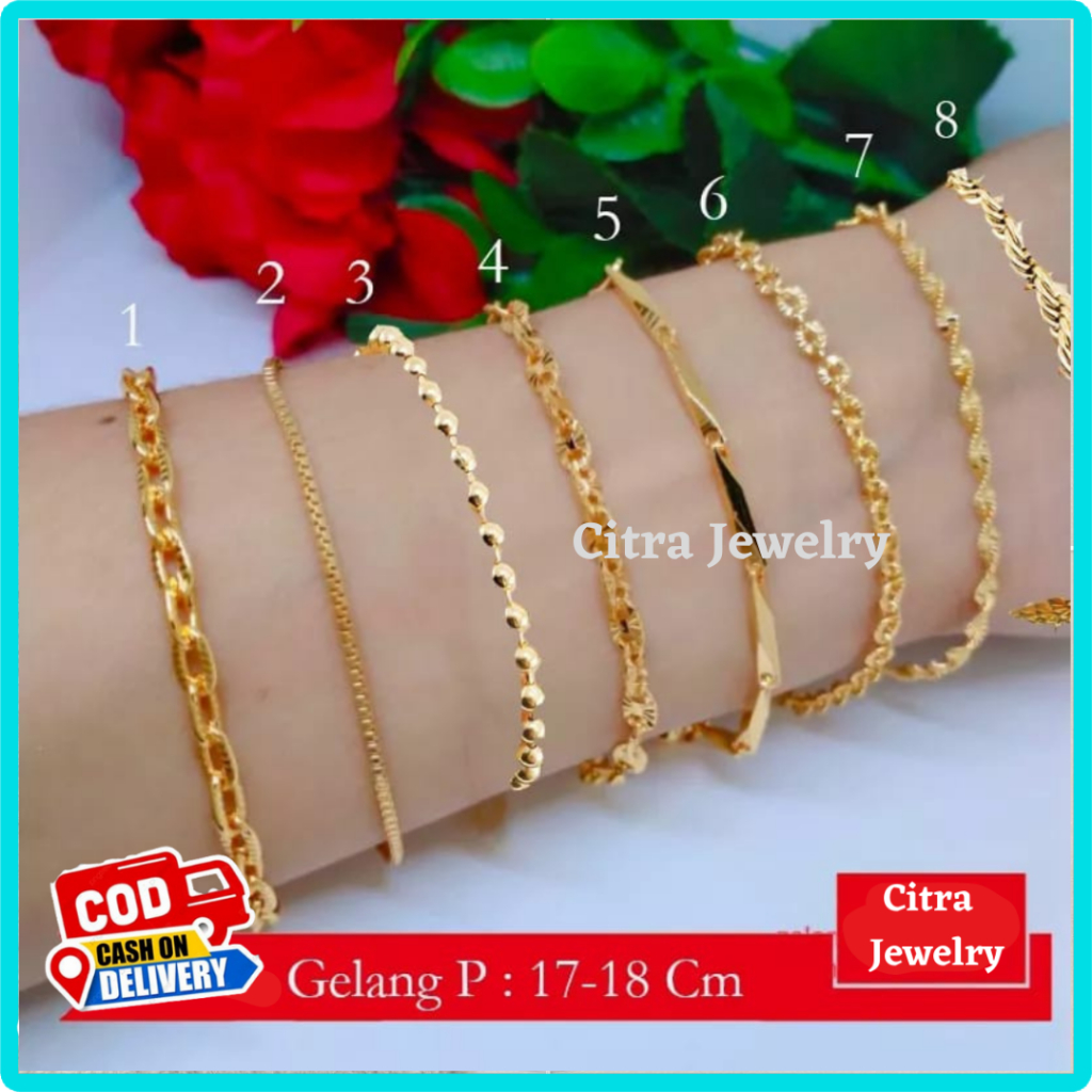 Jual Cod Gelang Xuping Mungil Kecil Cantik Lapis Emas 24k Lapis Emas