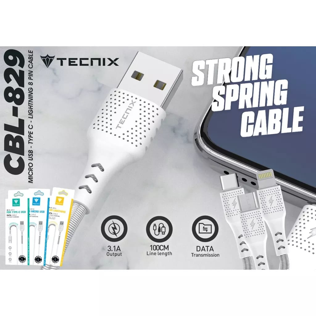 Jual TECNIX Kabel Data Charger / Charging Cable Data Lightning USB
