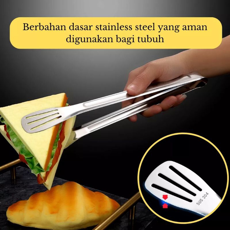 Jual Capit Gorengan Makanan Kue Roti Capitan Stainless Steel Serbaguna ...