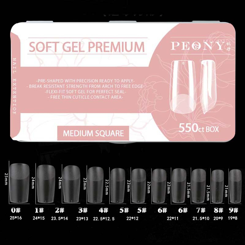 Jual SOFT TIPS 550Pc Peony SIZE MEDIUM Kuku Palsu Extention Kuku Palsu SOFT TIPS Extention