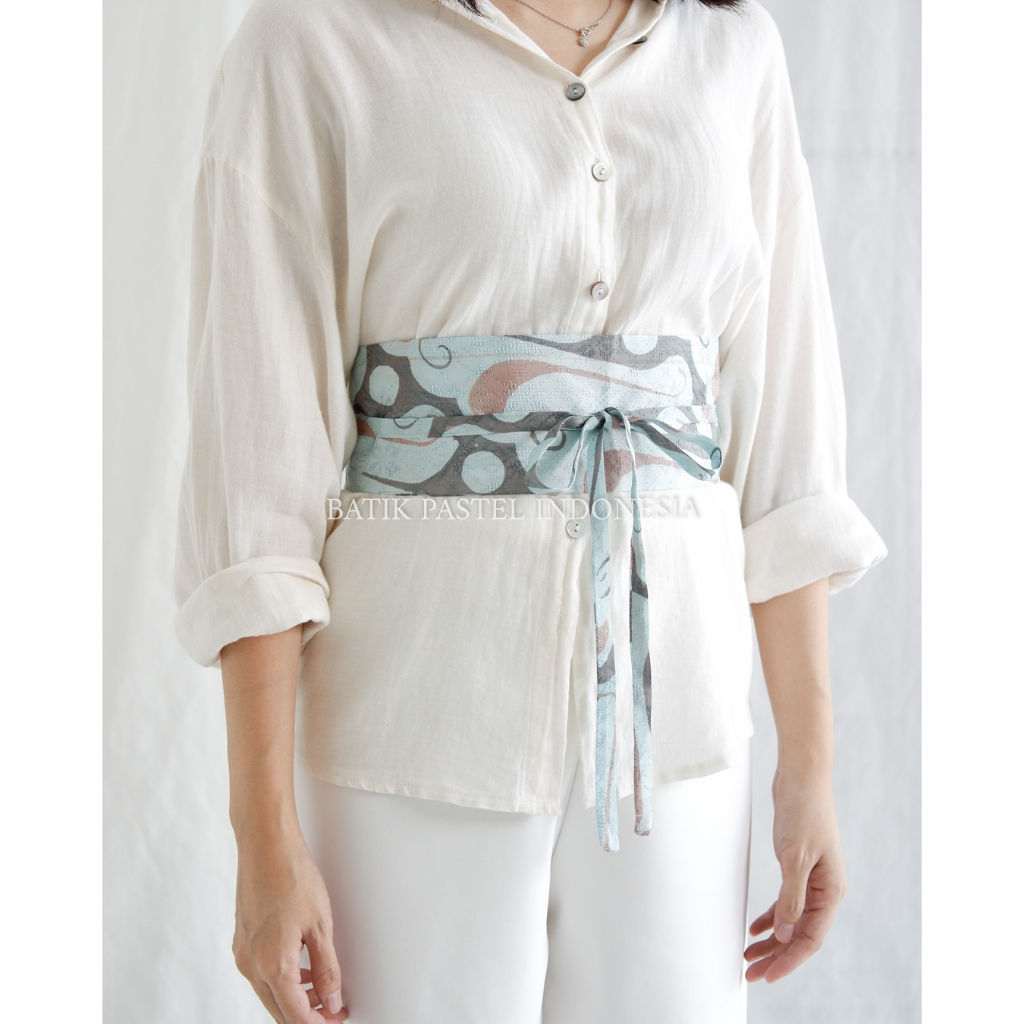 Jual Simple Obi Belt Batik Pastel Bahan Viscose Tenun (pilih variasi ...