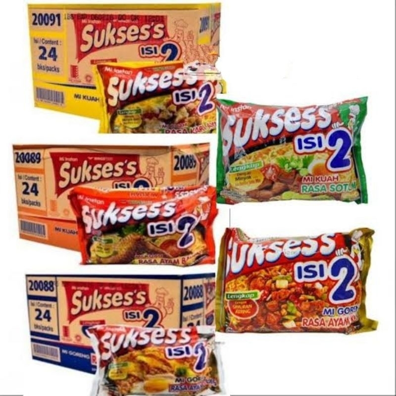 Jual Mie Sukses Instan Isi 2 Kuah Goreng 1 Dus Isi 24 Pcs Shopee