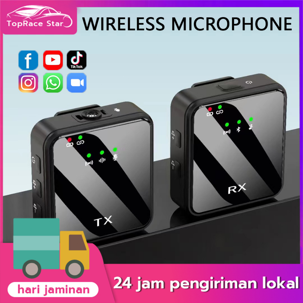 Jual Mic Clip On Wireless Mic Wireless Microphone Bluetooth Untuk