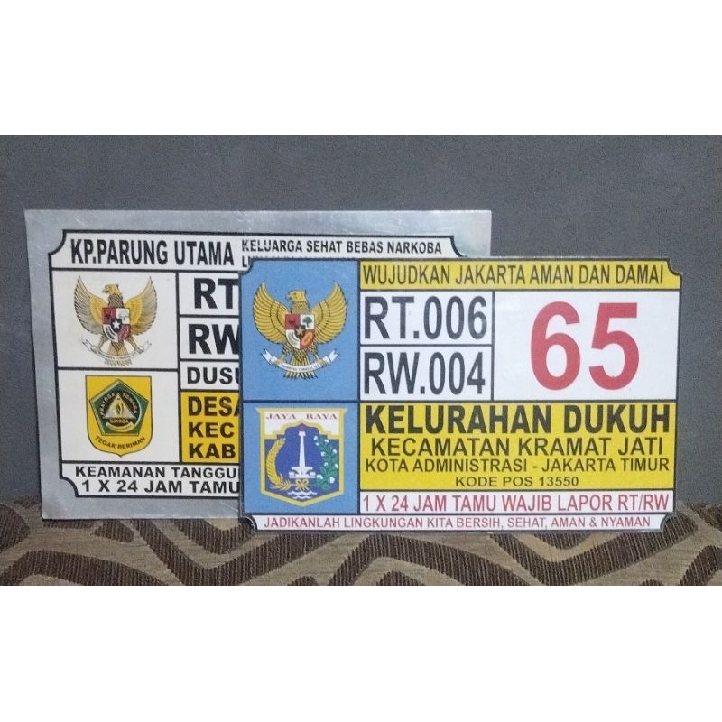 Jual Plat Nomor Rumah RT RW | Shopee Indonesia