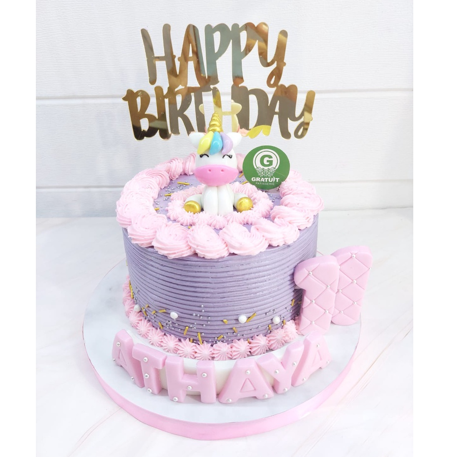 Jual KUE ULANG TAHUN BUTTERCREAM UNICORN 15CM | Shopee Indonesia