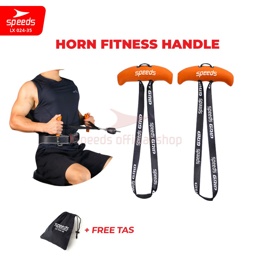 Jual SPEEDS Horn Fitness Handles Grip Fitnes Handle Pull Up Weight