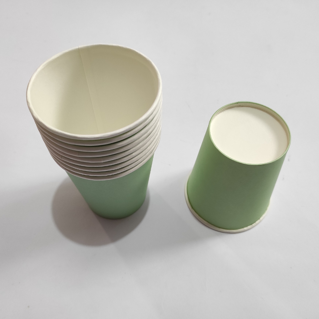 Jual 10 pcs Cup Polos Warna Warni / Gelas Kertas Polos / Paper Cup 9oz ...