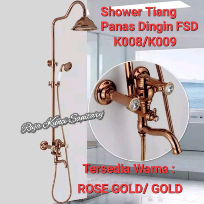 Jual Shower Tiang/Column/Panas Dingin/Shower Set/Gold/Brass/Kuningan ...