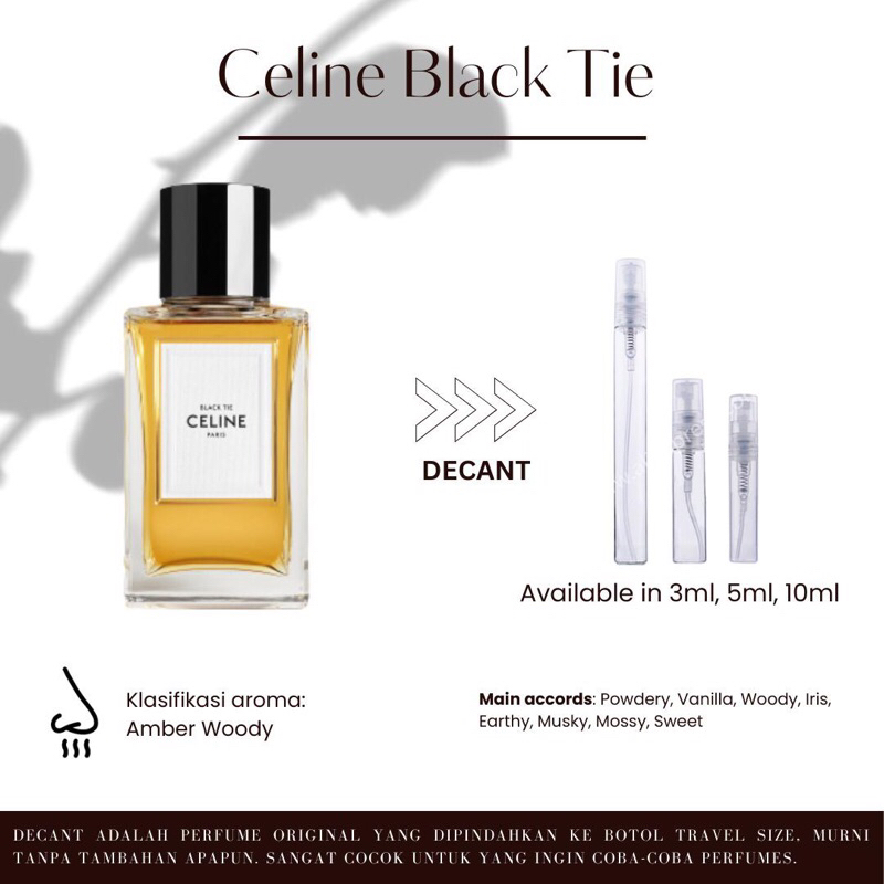 Celine black discount tie decant