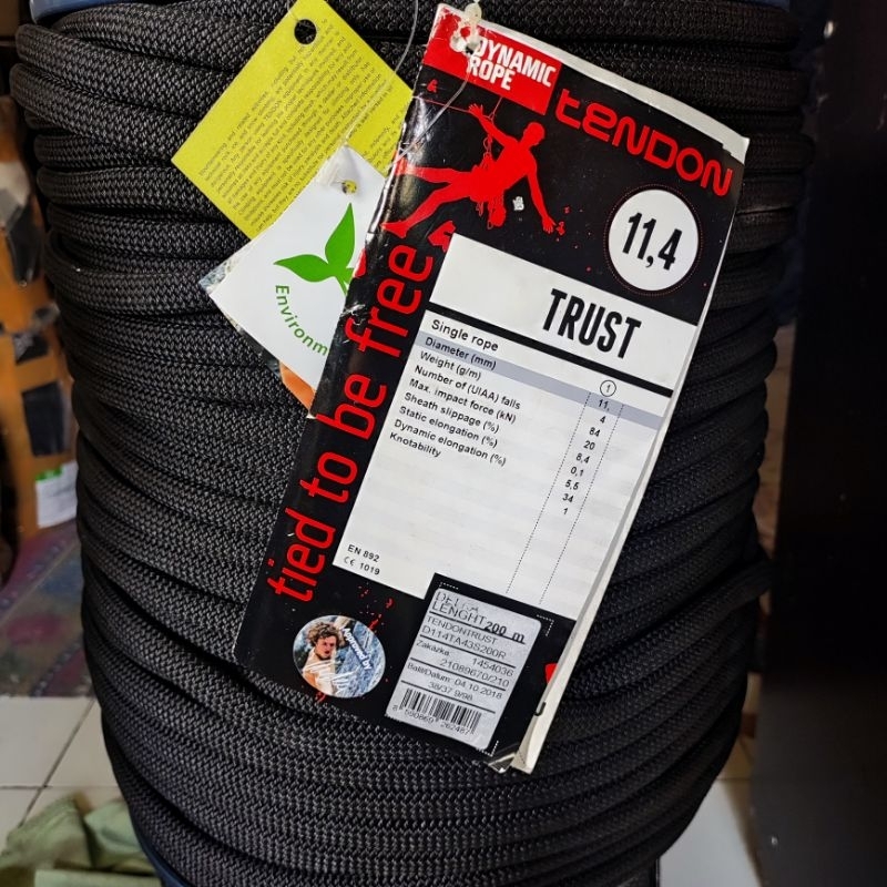 Jual TENDON TRUST Dynamic Rope 11.4mm 200mtr Tali Karmantel Dinamis ...