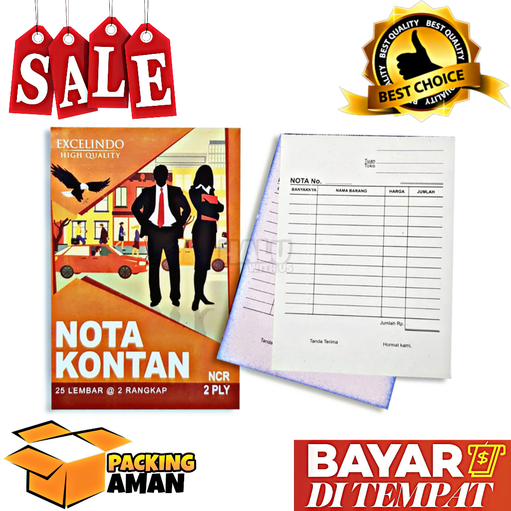 Jual (BISA COD) PROMO 10 Pcs Nota Kontan 2 Ply EXCELINDO Paperline ...