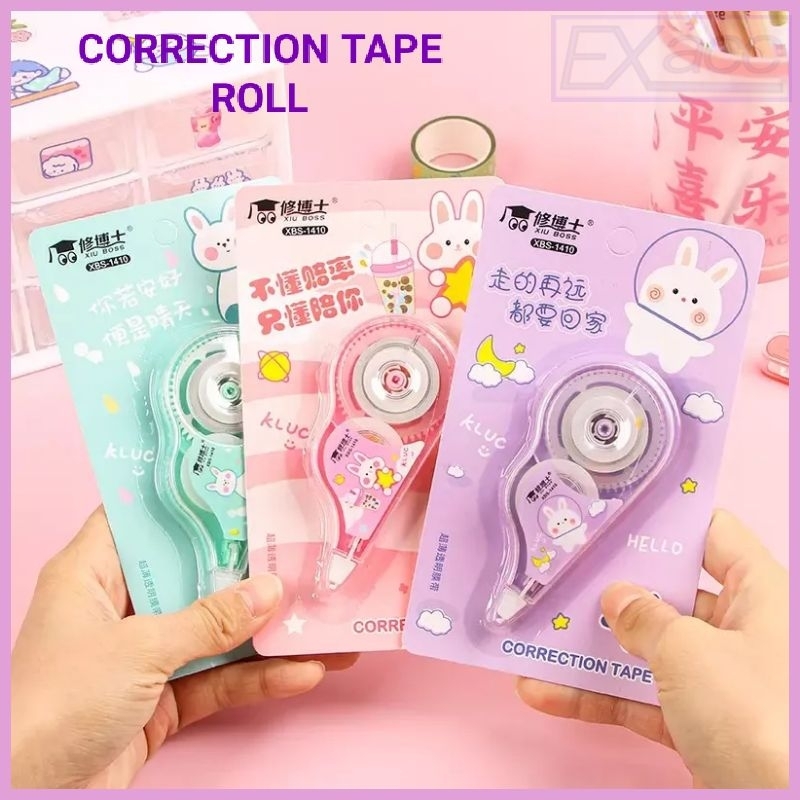Jual TipeX Kertas Correction Tape Roll Karakter Penghapus Kertas Tidak