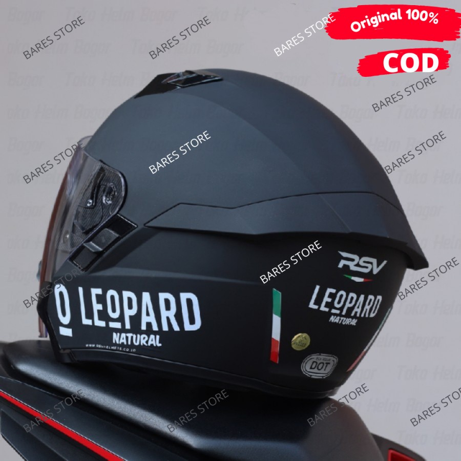 Jual Helm Rsv Sv Black Doff Sticker Leopard White Helm Half Face