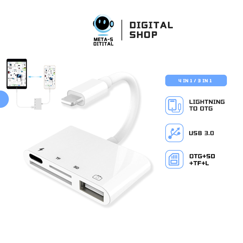 Jual Lightning to USB 3 Camera Adapter to SD OTG Card Reader for iPhone iPad iPod interface