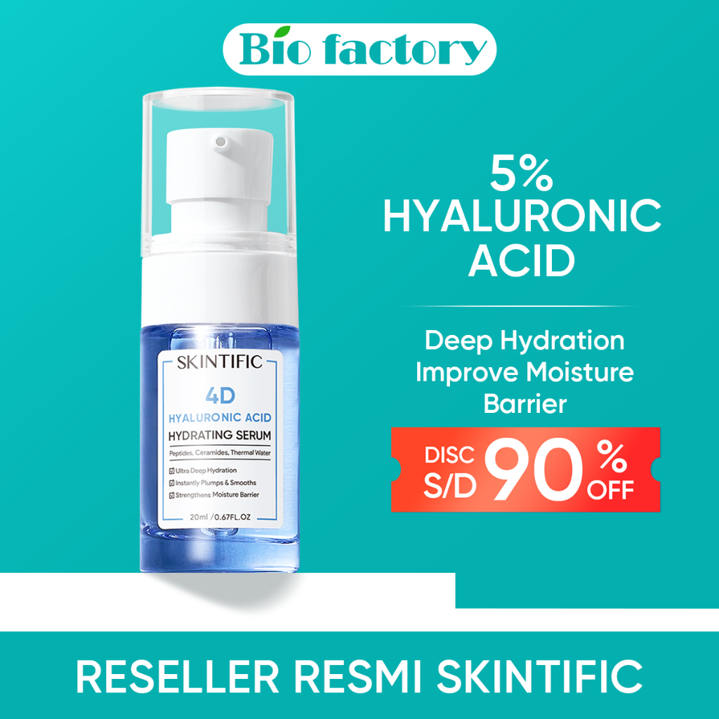 Jual SKINTIFIC 4D Hyaluronic Acid Hydrating Serum 20ml Skintific Serum ...