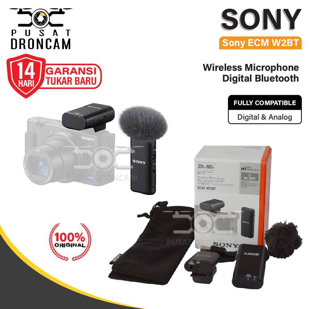 Jual Sony ECM W2BT Wireless Mic Digital Bluetooth ECMW2BT Microphone ...