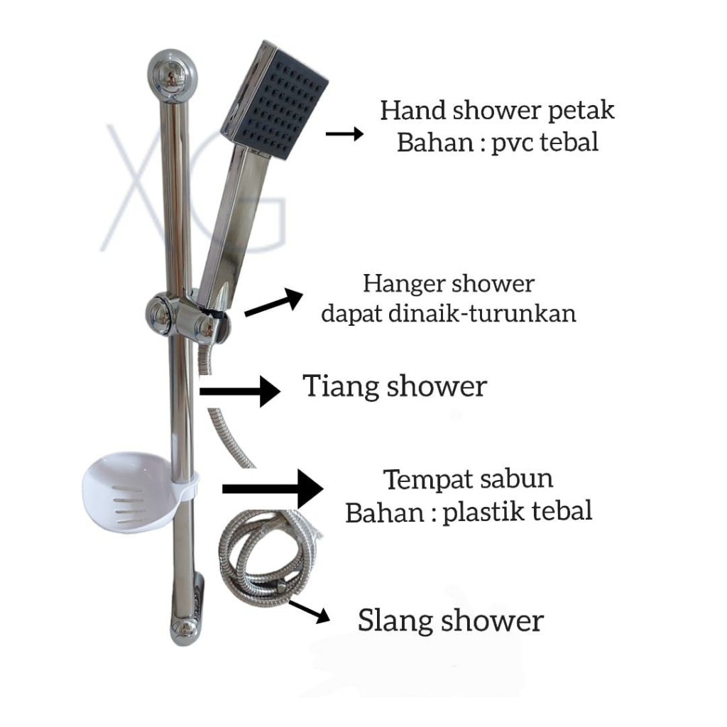 Jual Shower Tiang Set / Hand Shower Petak Tiang Set Shopee Indonesia