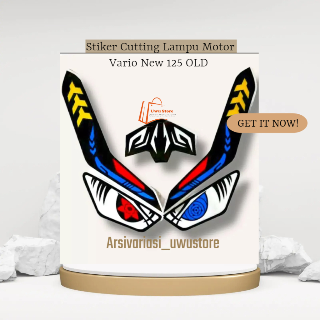 Jual STICKER STIKER CUTING VARIASI LAMPU MOTOR VARIO NEW 125,150CC