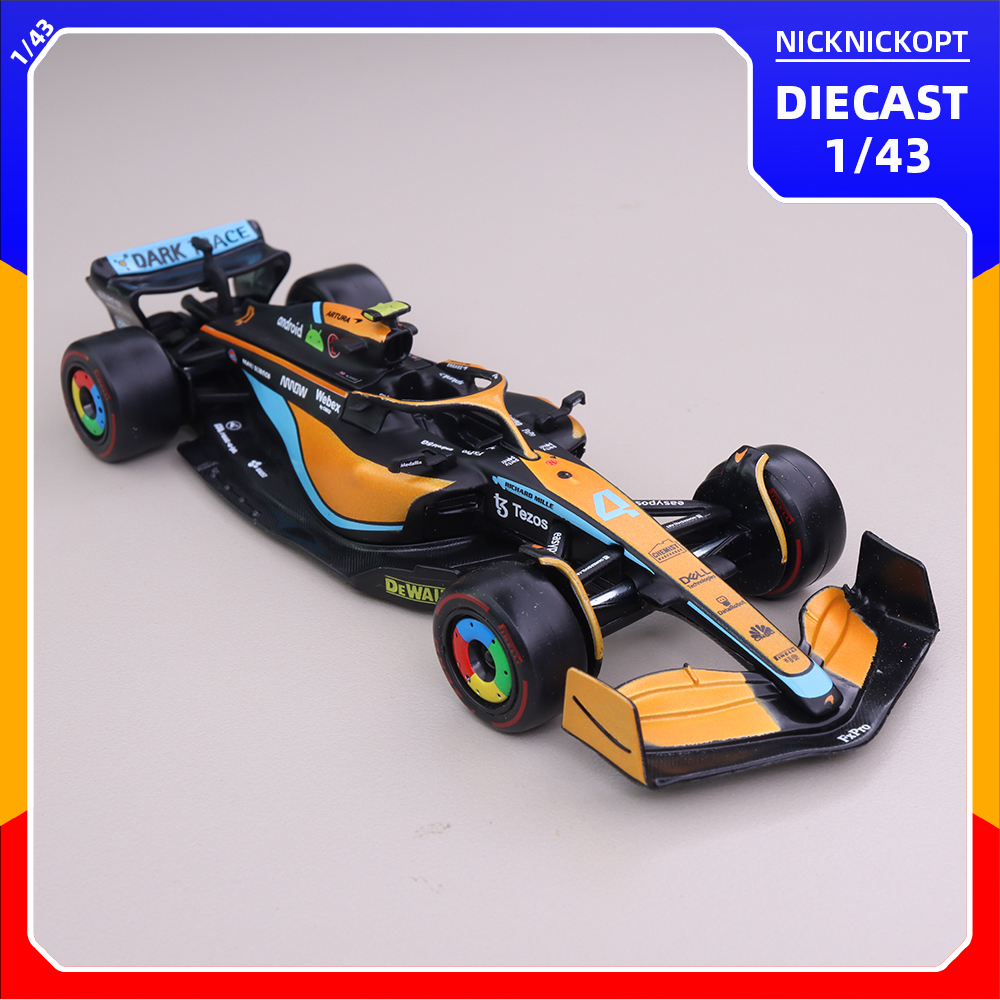 Jual Miniatur Mobil Bburago F1 2022 McLaren Team MCL36 No.4 Norris ...