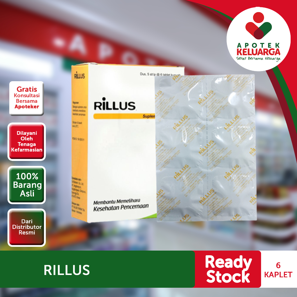 Jual RILLUS TABLET ISI 6 PER STRIP #VITAMINPENCERNAAN #PENCERNAANSEHAT ...
