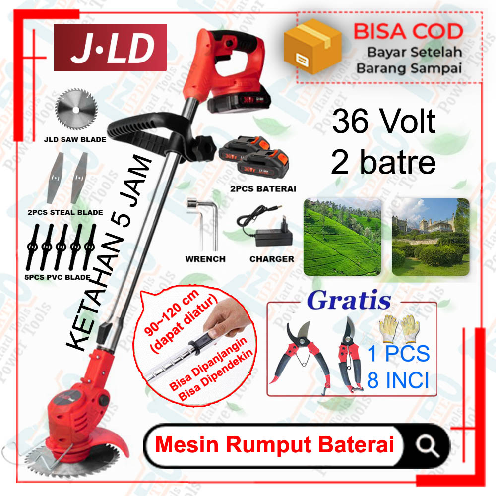 Jual Mesin Rumput Cordless Komplit 36v 2batre Pakan Tanaman Ternak ...