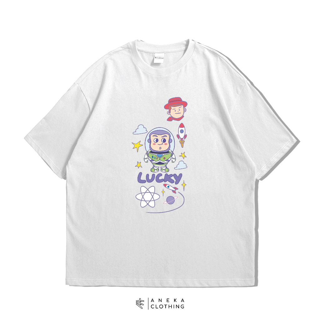 Jual Aneka Oversized Buzz Lightyear Lucky Tshirt Kaos Toy Story