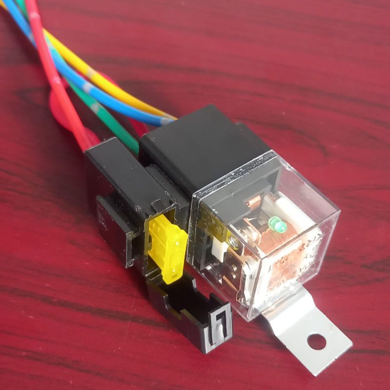 Jual Paket relay transparan 4 kaki 5 kaki 12v 24v plus sikring Shopee