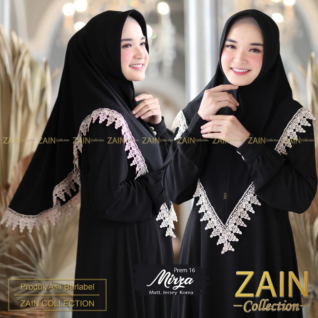 Jual Jilbab Instan Premium Hijab Mirza Mix Renda Ori Zain Collection ...