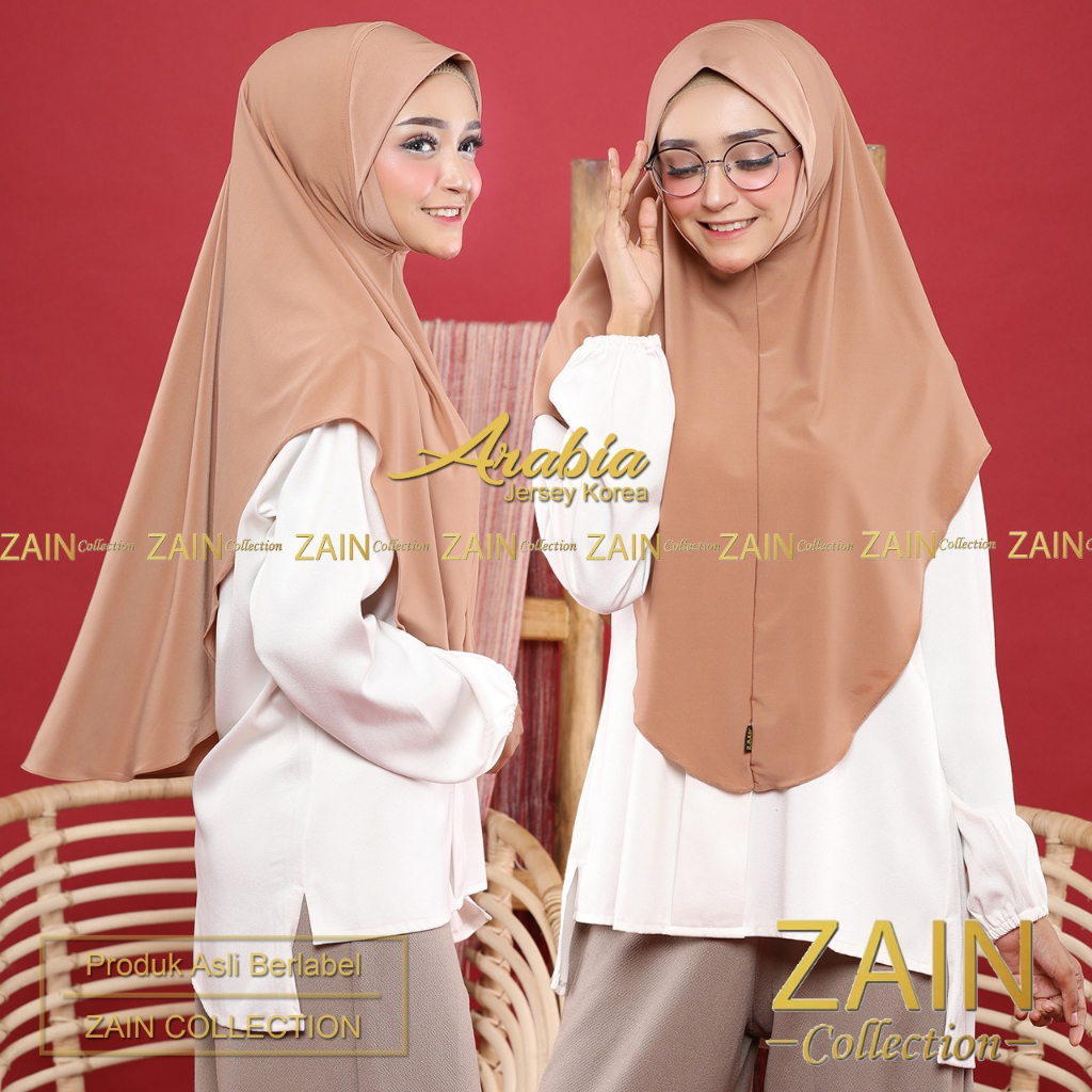 Jual Jilbab Instan Non Pad Motif Arabia Ori Zain Collection | Shopee ...