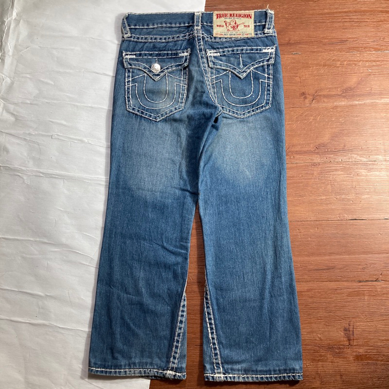 ダメージ　トゥルーレリジョン フレアデニム　JOEY SUPER T 太ステッチ TRUE RELIGION JOEY SUPER T 太ステッチ フレアデニム