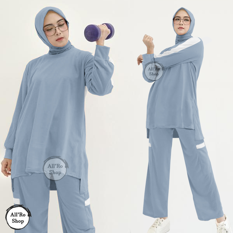 Jual Set Nara - Setelan Olahraga Wanita Muslim Hijab Syari Sopan OneSet