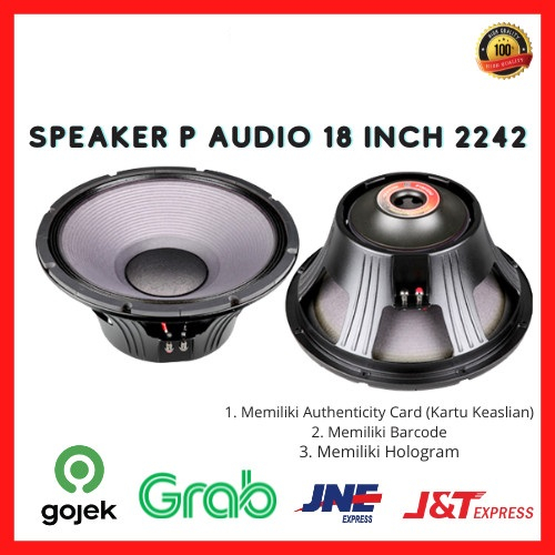 Subwoofer Speaker P Audio 2242 P180 2242 P Audio 1000 Watt 18 Inch