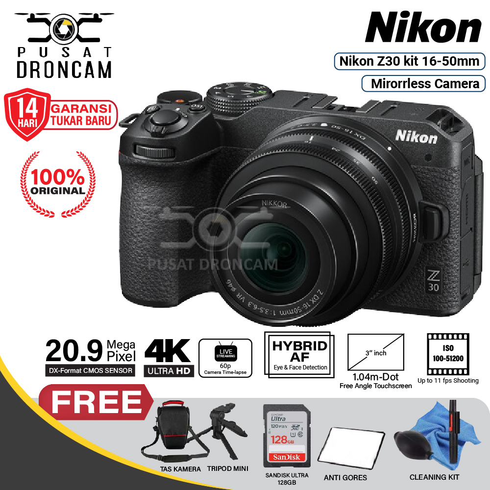 Jual Nikon Z30 kit Nikkor Z DX 1650mm Z 30 1650 Mirrorless Camera