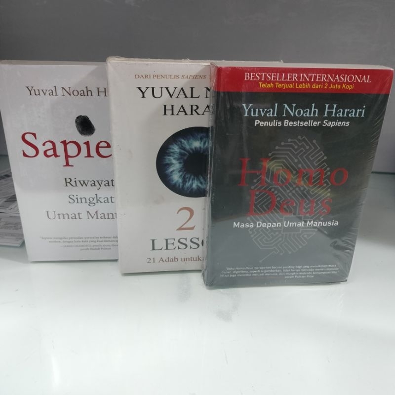 Jual Paket Buku Yuval Noah Harari Sapiens Lessons Adab Untuk Abad Ke Dan Homodeus