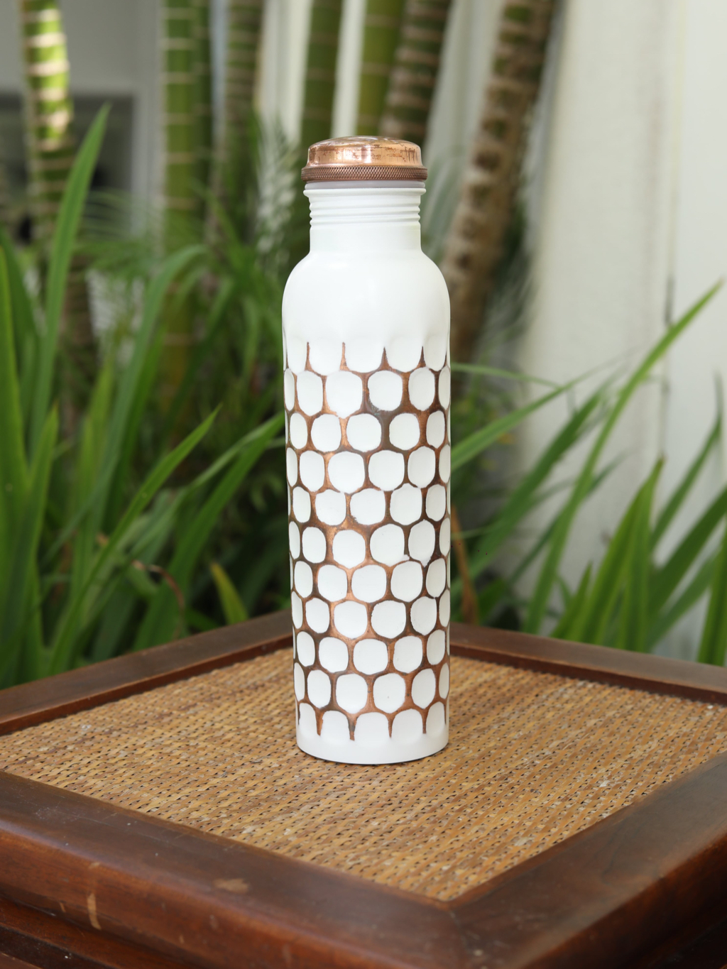 Jual Botol tembaga untuk air Classic Gold, 900 ml, botol ayurveda ...