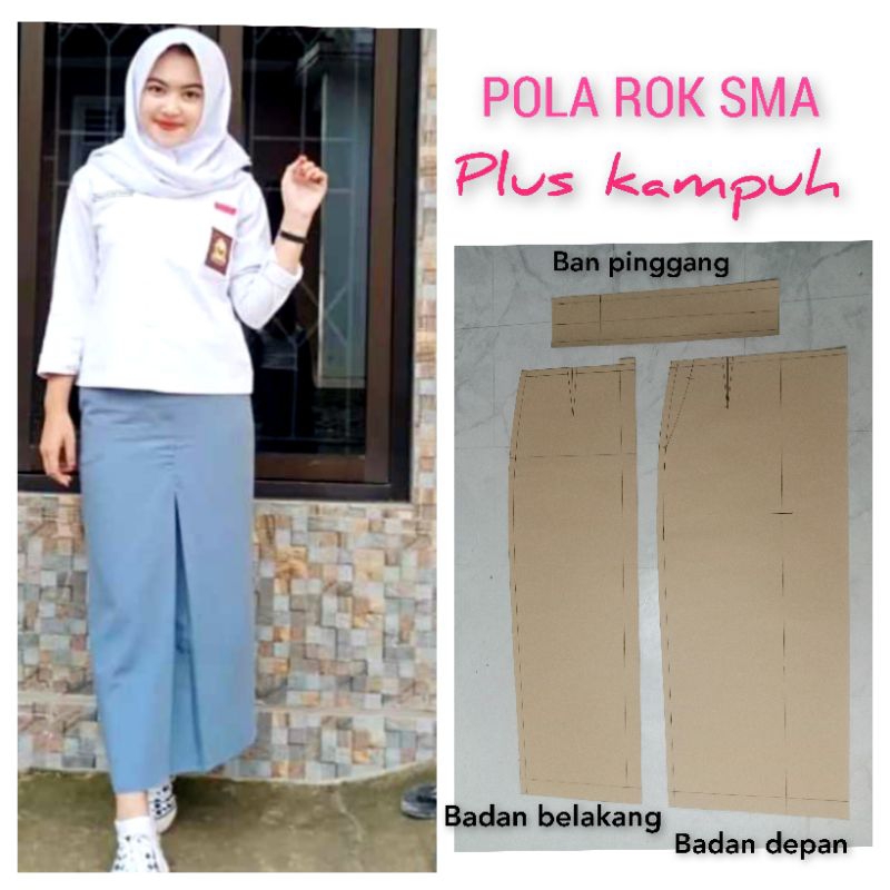Jual pola rok panjang SMA plus kampuh | Shopee Indonesia