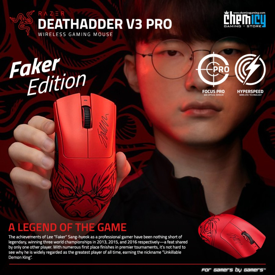Jual Razer Deathadder V3 Pro Faker Edition Wireless Gaming Mouse ...