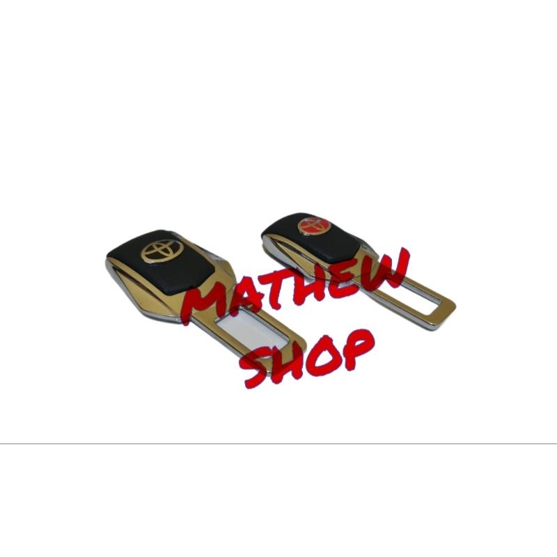 Jual Colokan Safety Belt Kulit Logo Toyota / Seatbelt Seat Belt Alarm