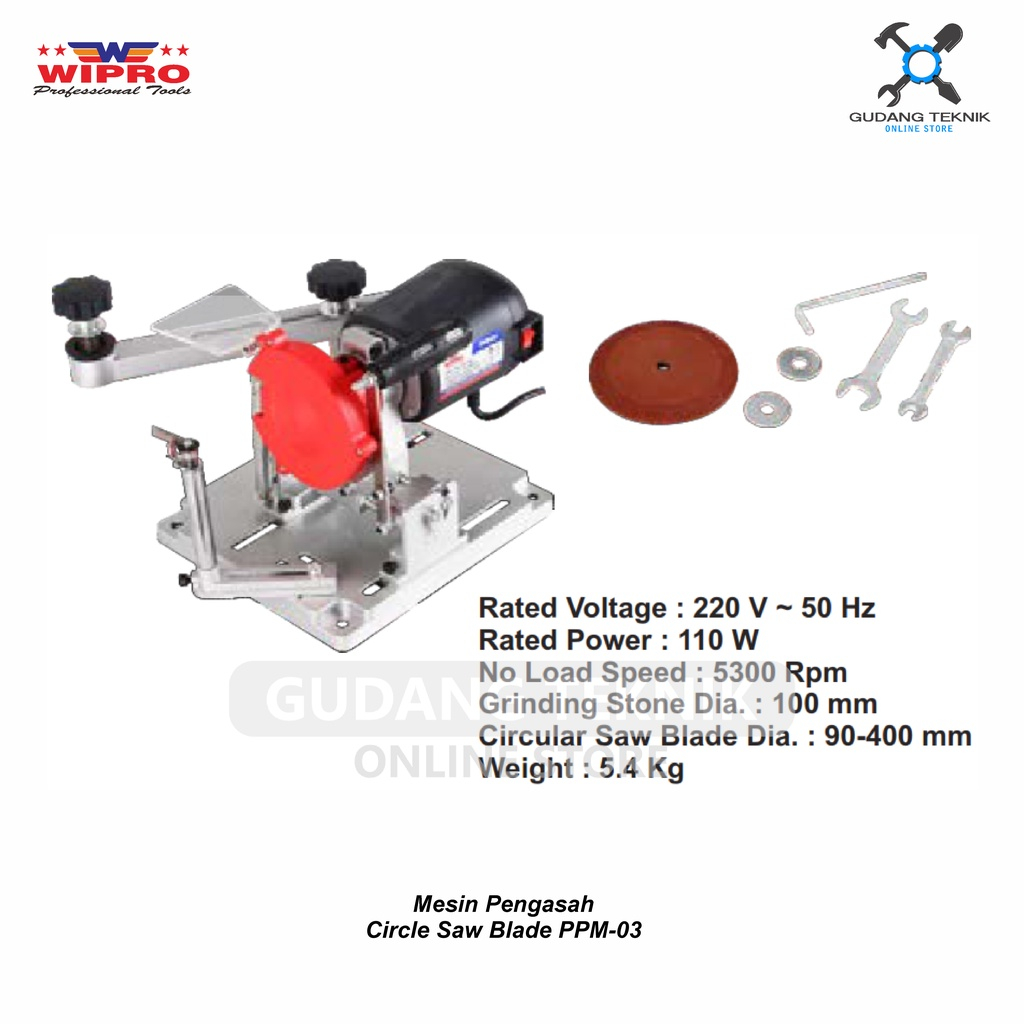Jual Mesin Asah Circle Manual Mata PPM03 WIPRO / Machine Circular Saw ...
