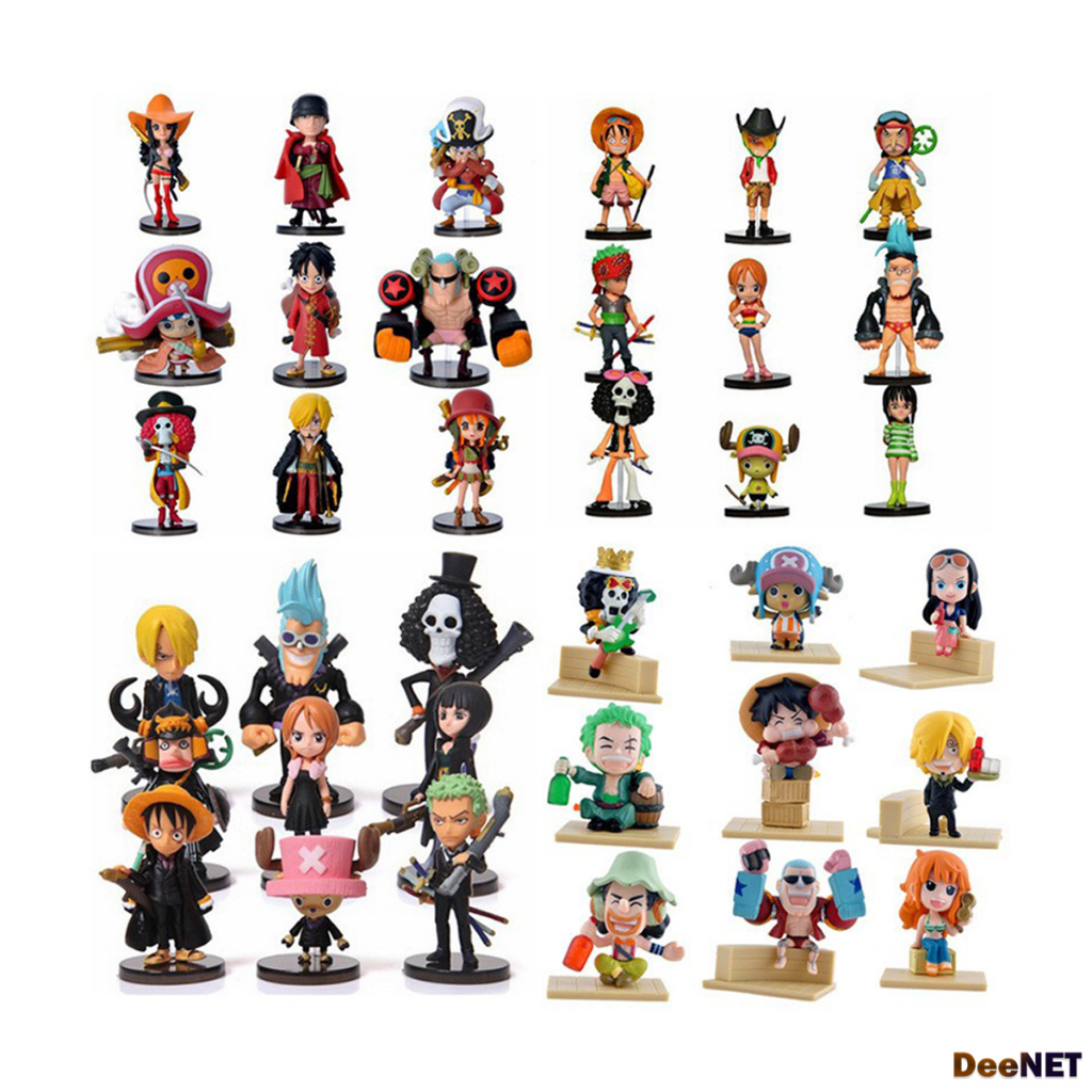 Jual Action Figure One Piece 9 PCS Figur Aksi One Piece PVC desain mini ...