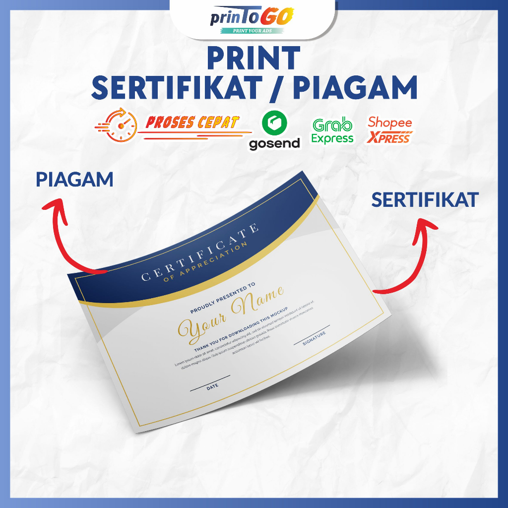 Jual Sertifikat Piagam Cetak Sertifikat Cetak Sertifikat Piagam Penghargaan Shopee Indonesia 5275