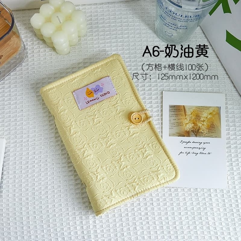 Jual Notebook Cover Binder 6 ring Kain Aesthetic Vintage Buku Catatan