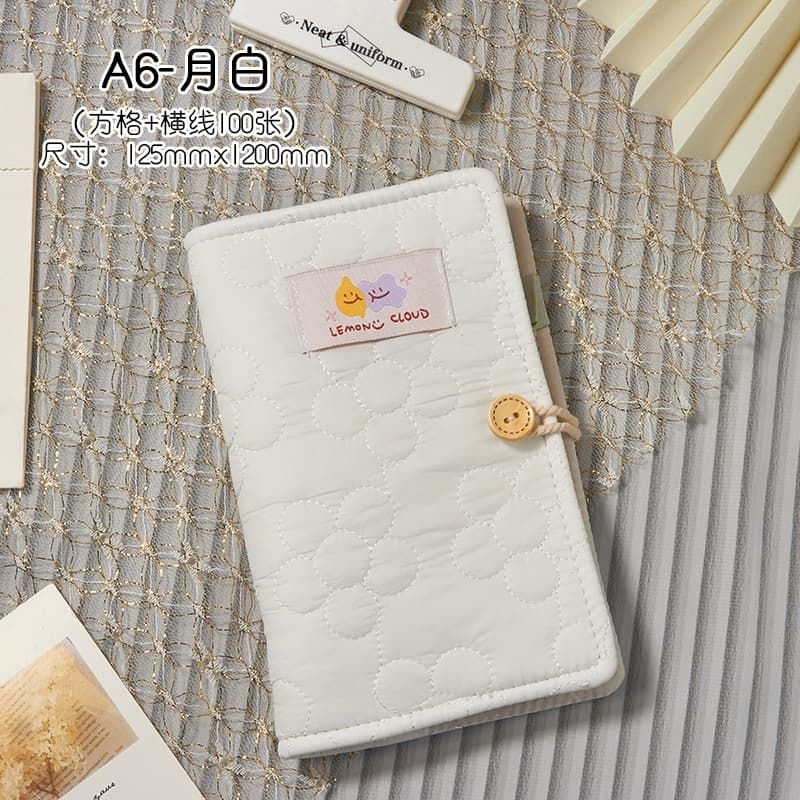 Jual Notebook Cover Binder 6 ring Kain Aesthetic Vintage Buku Catatan