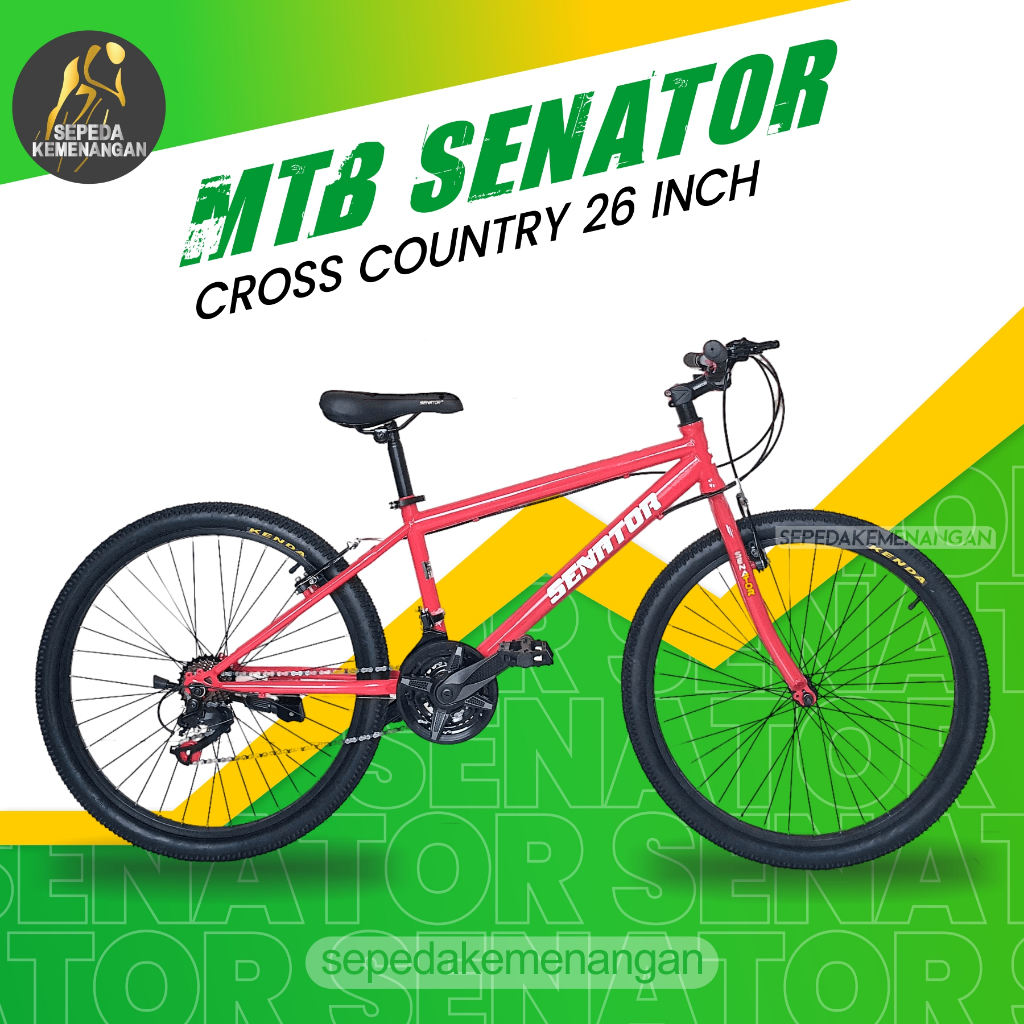 SEPEDA GUNUNG SENATOR MTB CROSS COUNTRY UKURAN 26 INCH