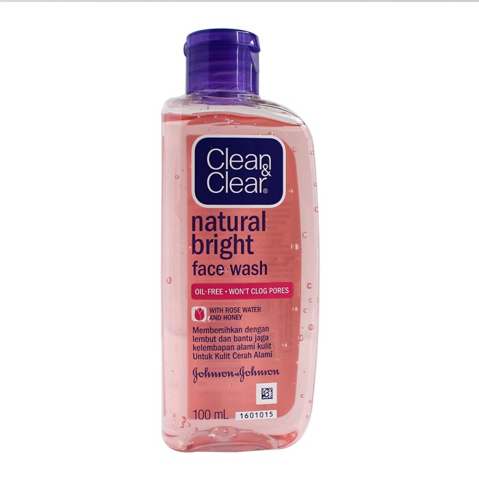 Jual CLEAN & CLEAR NATURAL BRIGHT FACE WASH 100mL / 50ml | Shopee Indonesia