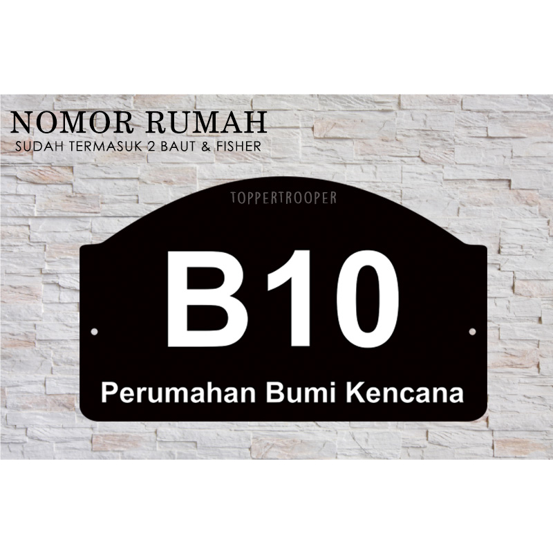 Jual Papan Alamat Nomer Rumah Acrylic Nomer Rumah Custom Minimalis